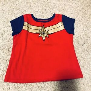 Captain Marvel tee- size 7/8